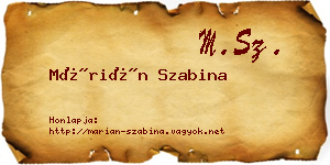 Márián Szabina névjegykártya