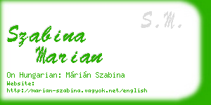 szabina marian business card